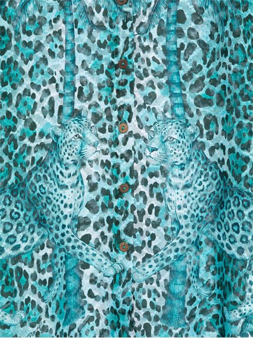 Abito corto donna Pin-Up Stars animalier turchese PIN-UP Stars | PG181A031